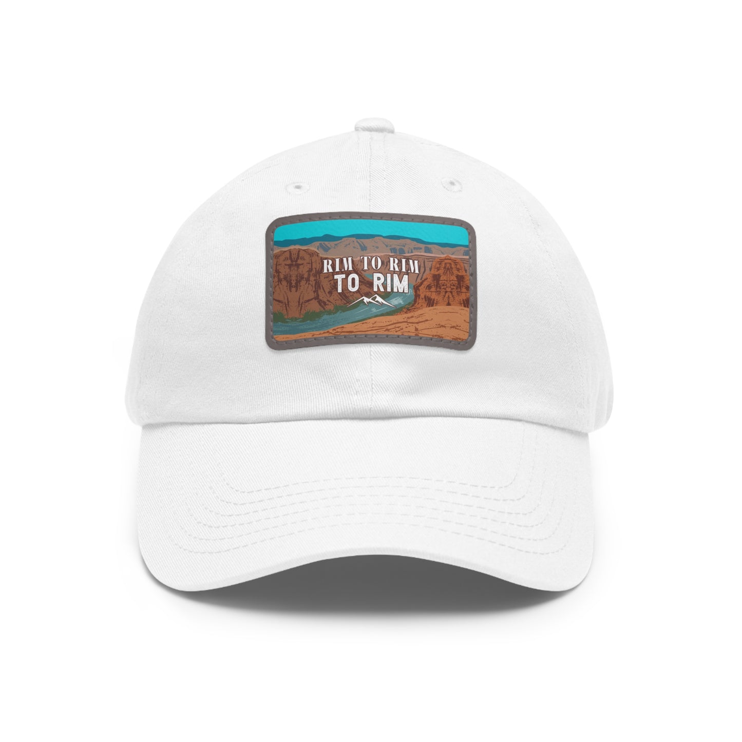 Rim To Rim To Rim Leather Patch Hat, R2R2RTravel Grand Canyon National Park Mountain Camping Hiking Mountain Hat - HATNP005