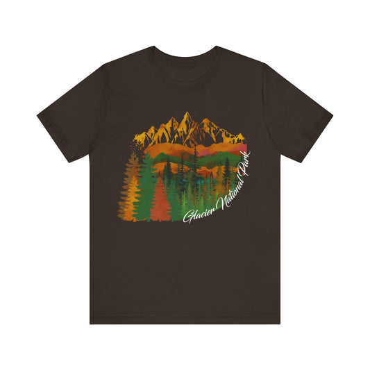 Glacier National Park Pine Tree Camping Hiking Wilderess Watercolor shirt - NPT178ALL