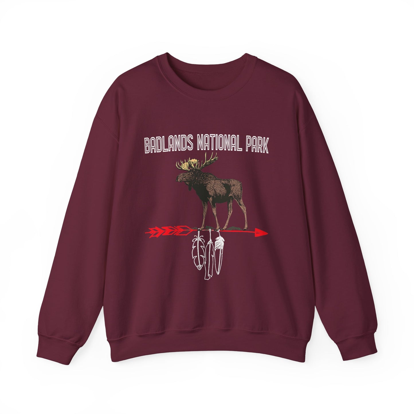 Badlands National Park NPS Arrow Camping Moose Reindeer Outdoor Sweatshirt - NP0347ALL