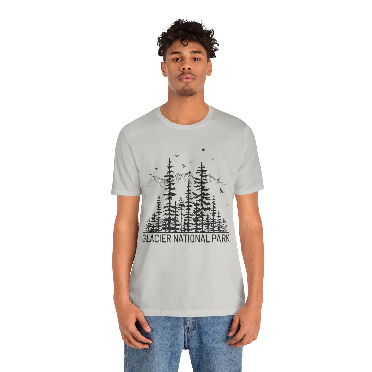 Glacier Shirt, Glacier National Park Pine Tree Forest Adventure Camping Hiking Shirt - NP0176ALL