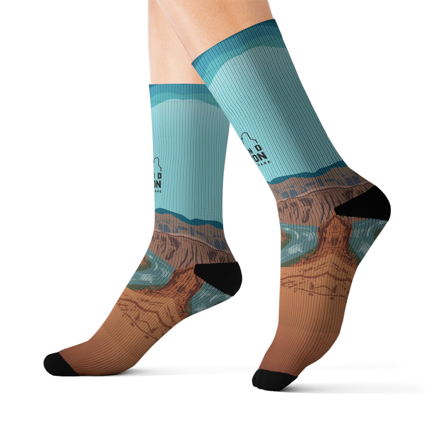 Grand Canyon Sublimation Socks, Inspirational National Park Gifts from Friends for Birthdays and Holidays SOCKNP005