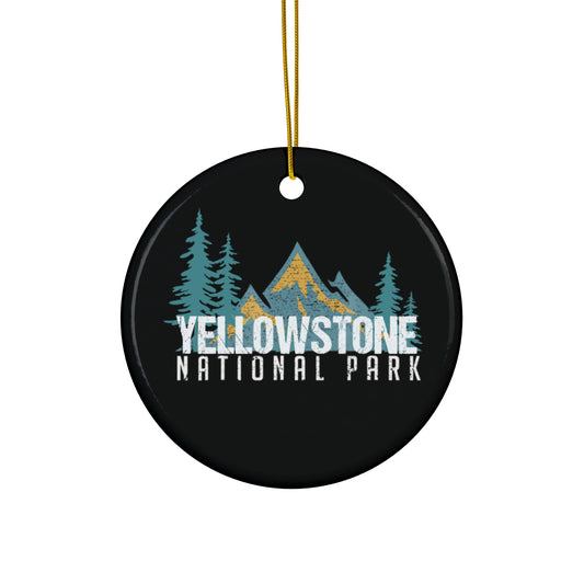 Yellowstone Ornament, Yellowstone National Park Hiking Ceramic Ornament - NP017ALL