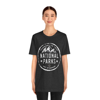 USA National Park Passport Stamp Camping Mountain shirt - NP040ALL