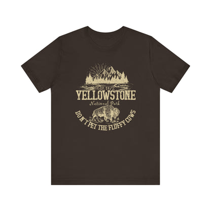 Don't Pet The Fluffy Cows Crewneck Shirt, Yellowstone National Park NPS Camping Bison Shirt - NPT001ALL