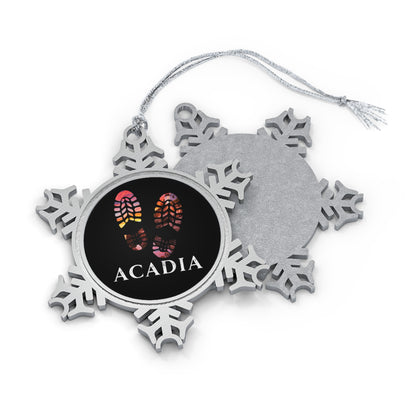 Acadia National Park, Gifts from Nature Lovers, Christmas Gifts for Friends and Family Pewter Snowflake Ornament - NP007ALL