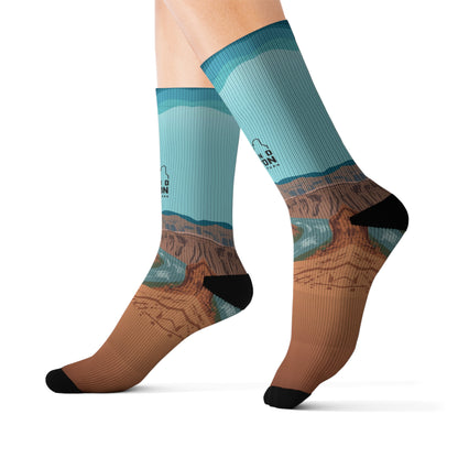 Grand Canyon Sublimation Socks, Inspirational National Park Gifts from Friends for Birthdays and Holidays SOCKNP005