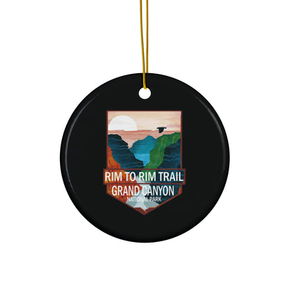 Grand Canyon Ornament, Rim To Rim Trail Hiking Ceramic Ornament - NP31ALL