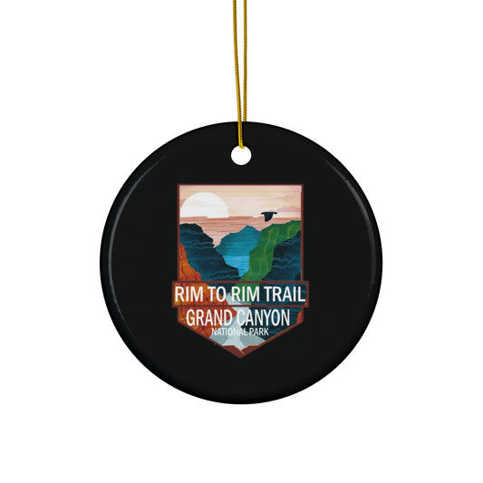 Grand Canyon Ornament, Rim To Rim Trail Hiking Ceramic Ornament - NP31ALL