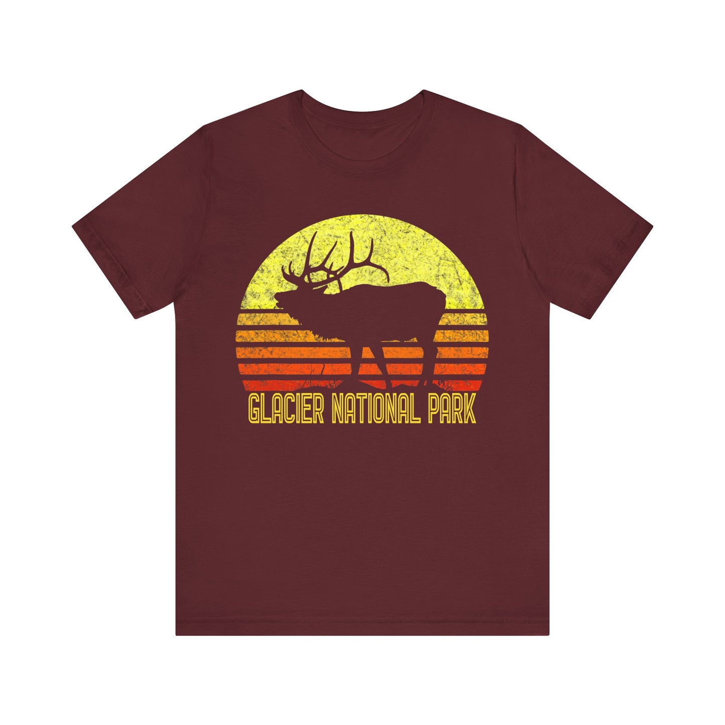 Glacier Shirt, Vintage Glacier National Park Camping Hiking Moose Deer shirt - NP0340ALL