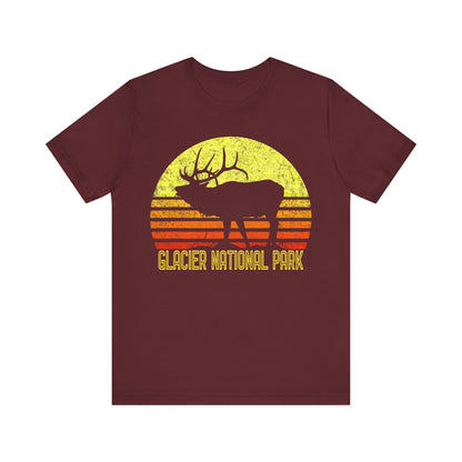 Glacier Shirt, Vintage Glacier National Park Camping Hiking Moose Deer shirt - NP0340ALL