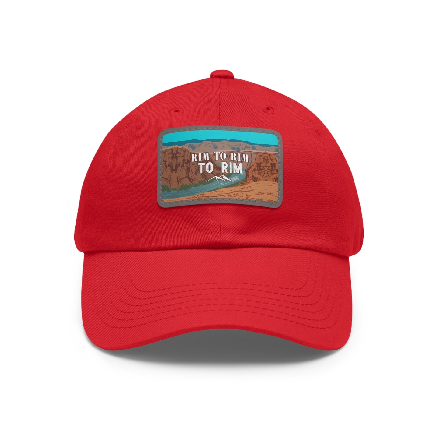 Rim To Rim To Rim Leather Patch Hat, R2R2RTravel Grand Canyon National Park Mountain Camping Hiking Mountain Hat - HATNP005