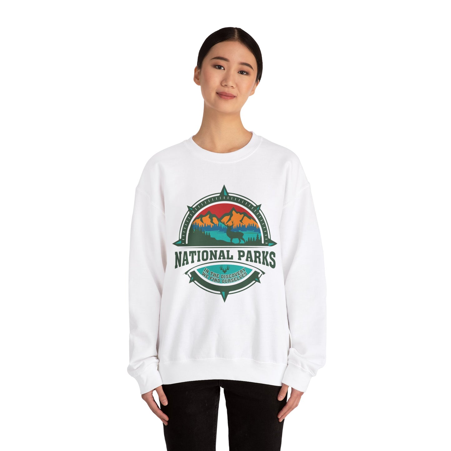 In The Discovery We Find OurSelves National Park Hiking Camping Forest Mountain Sweatshirt - NPT058ALL