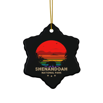 Shenandoah Ornament, Vintage Shenandoah National Park Souvenir Hiking Ceramic Ornament - NP043ALL