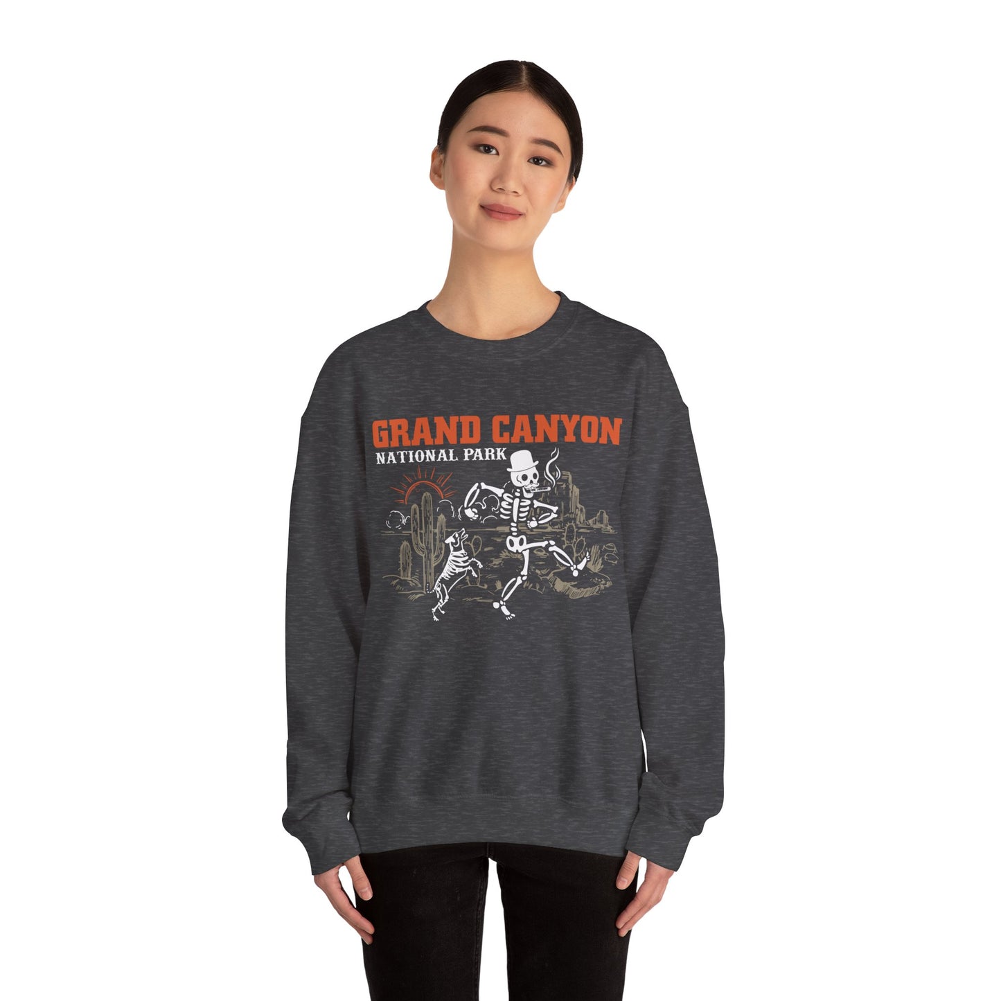 Grand Canyon National Park Skeleton Hiking Camping Adventure Mountains Sweatshirt - NPT071ALL