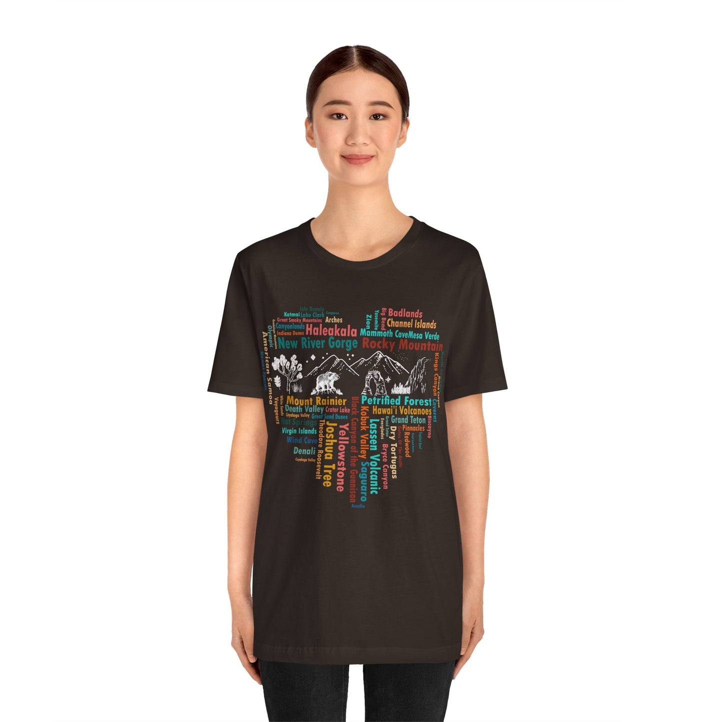 63 National Park Name Shirt, All 63 US National Park List Adventure Compass shirt - Np0319all