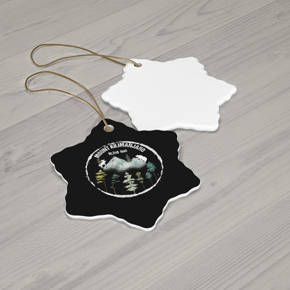 Mount Kilimanjaro Ornament, Mount Kilimanjaro Medal National Park Hiker Medal Hiking Camping Ceramic Ornament - NP0191ALL