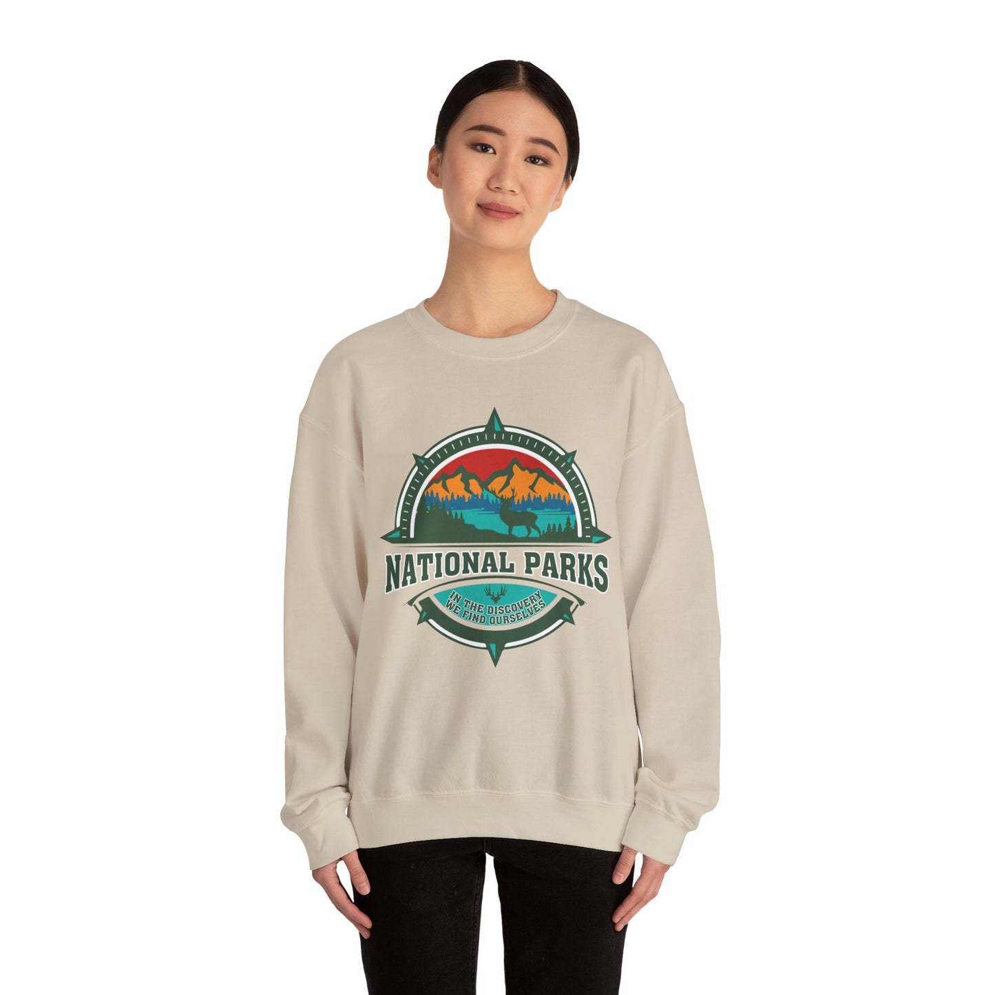 In The Discovery We Find OurSelves National Park Hiking Camping Forest Mountain Sweatshirt - NPT058ALL