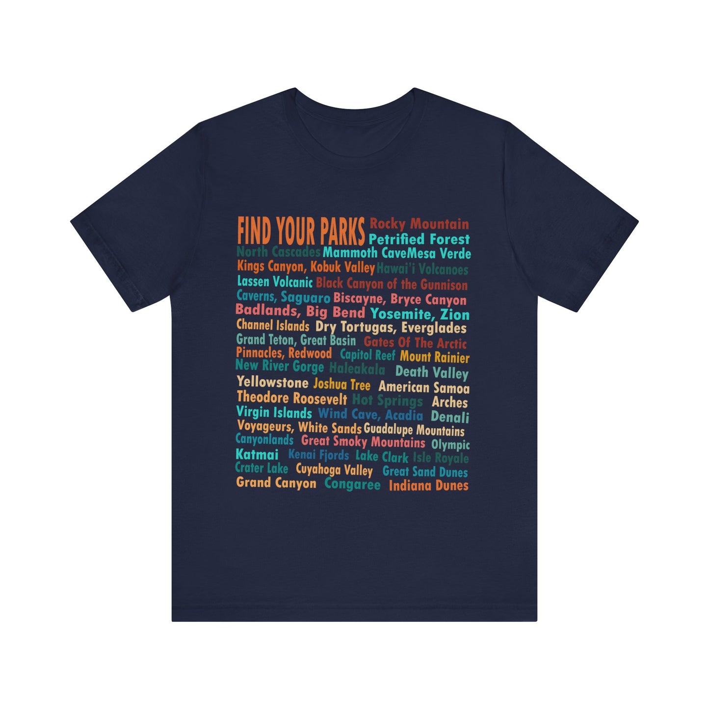 63 National Park Checklist Shirt, All 63 US National Park Name List Find Your Parks shirt - Np0138all