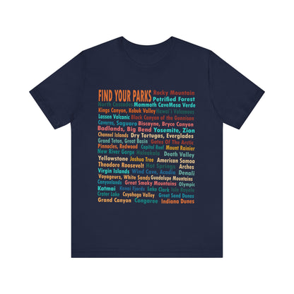 63 National Park Checklist Shirt, All 63 US National Park Name List Find Your Parks shirt - Np0138all