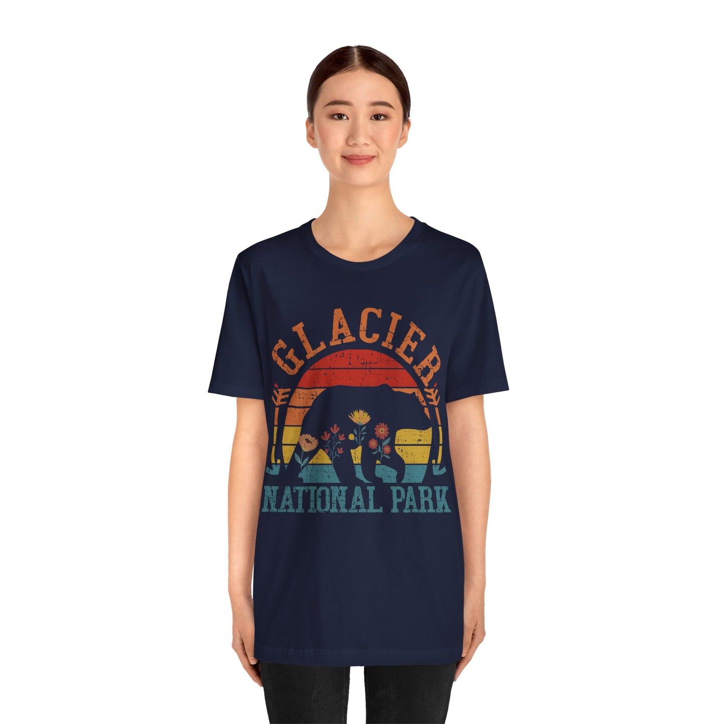 Glacier WeHikers Shirt, Glacier National Park Bear Floral Hiking Forest Camping Mountain Wild Flower Shirt - NPT015ALL