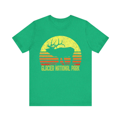 Glacier Shirt, Vintage Glacier National Park Camping Hiking Moose Deer shirt - NP0340ALL