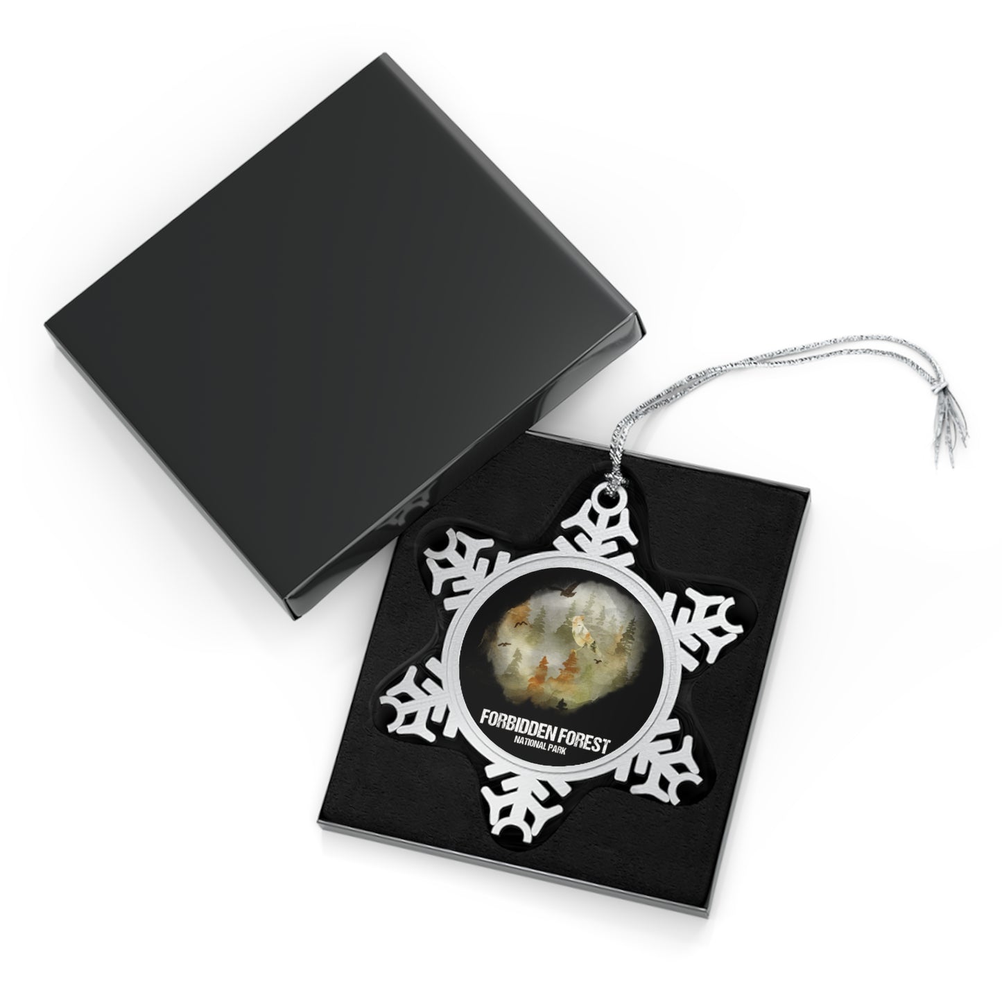 Forbidden Forest Magical Gifts, High-Quality Pewter Snowflake Ornament, Birthday, Holiday Celebrations NP0165ALL