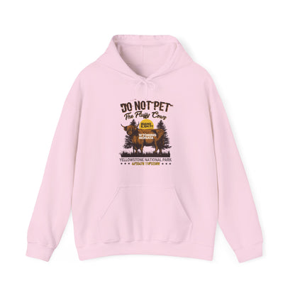 Don't Pet The Fluffy Cows Vintage Yellowstone National Park Idaho Wyoming Monata Buffalo Hoodie - NPT108ALL