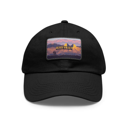 Death Valley Leather Patch Hat, Vintage Travel Death Valley National Park Mountain Camping Hiking Mountain Hat - HATNP002