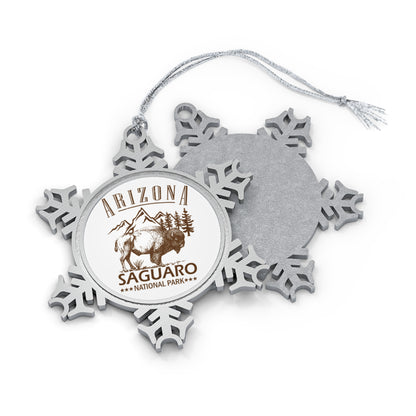 Arizona Saguaro National Park Pewter Snowflake Ornament, Christmas Gifts for Nature Lovers, Gifts for Family and Friends