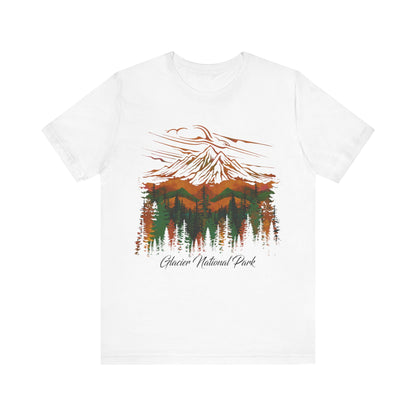 Glacier National Park Watercolor Hiking Camping Mountain Forest Pine tree Shirt - NPT179ALL