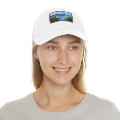 Crater Lake Leather Patch Hat, Crater Lake National Park Mountain Camping Hiking Mountain Hat - HATNP009