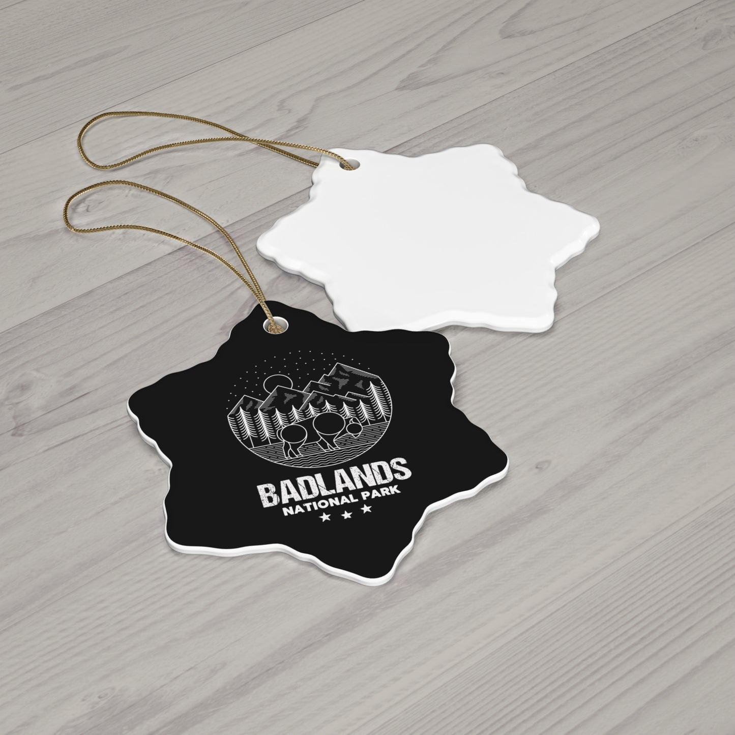 Badlands Ornament, Badland National Park Hiking Ceramic Ornament - NP017ALL