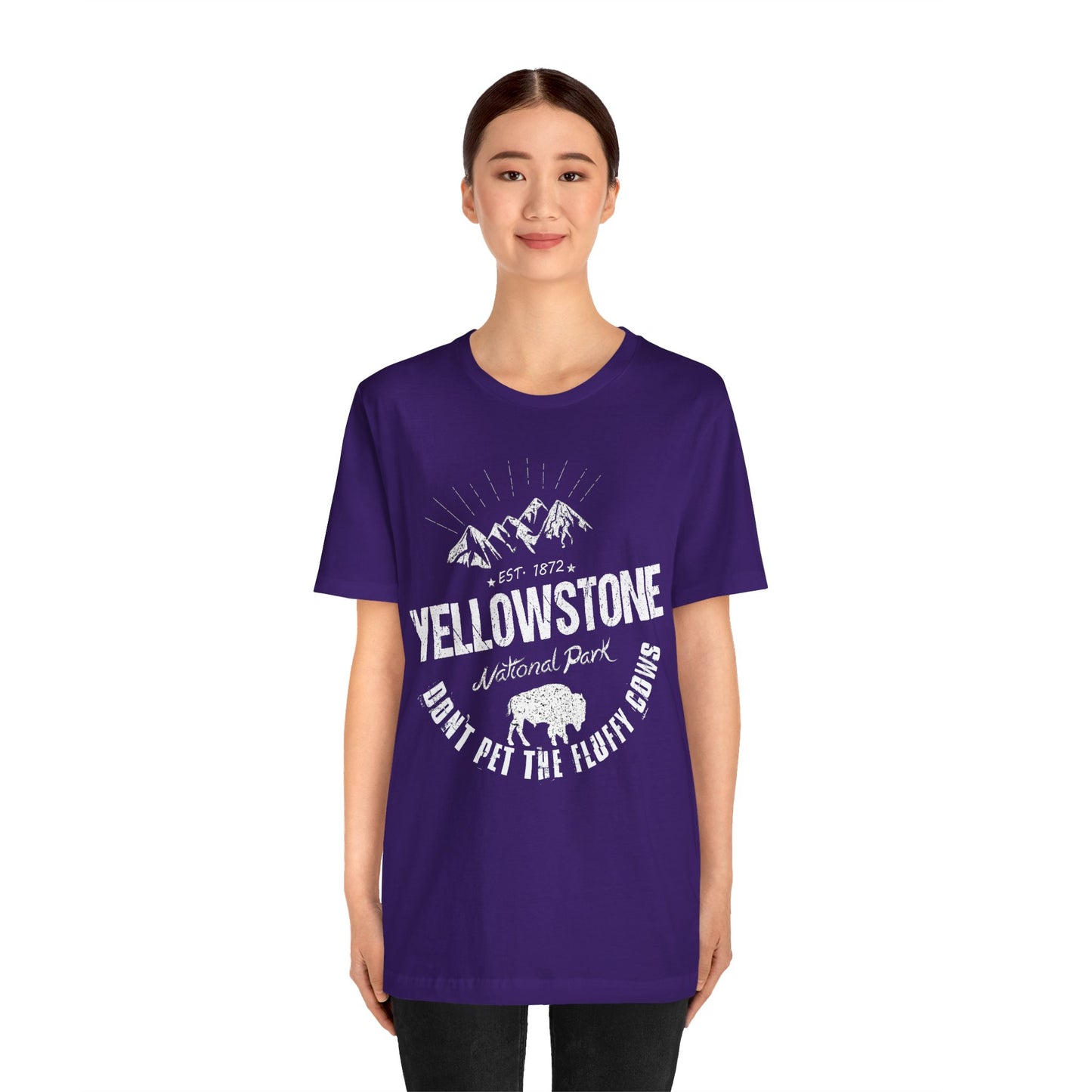 Yellowstone Shirt, Yellowstone National Park NPS Don't pet the fluffy cows Camping Shirt - NP0412ALL