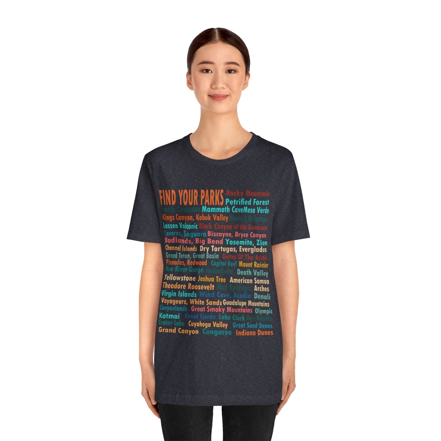 63 National Park Checklist Shirt, All 63 US National Park Name List Find Your Parks shirt - Np0138all