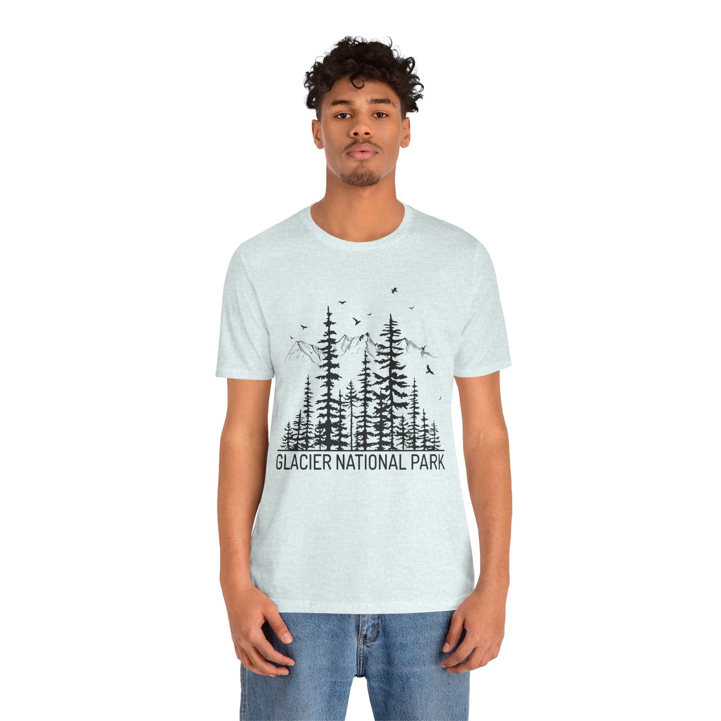 Glacier Shirt, Glacier National Park Pine Tree Forest Adventure Camping Hiking Shirt - NP0176ALL