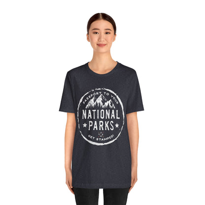 USA National Park Passport Stamp Camping Mountain shirt - NP040ALL