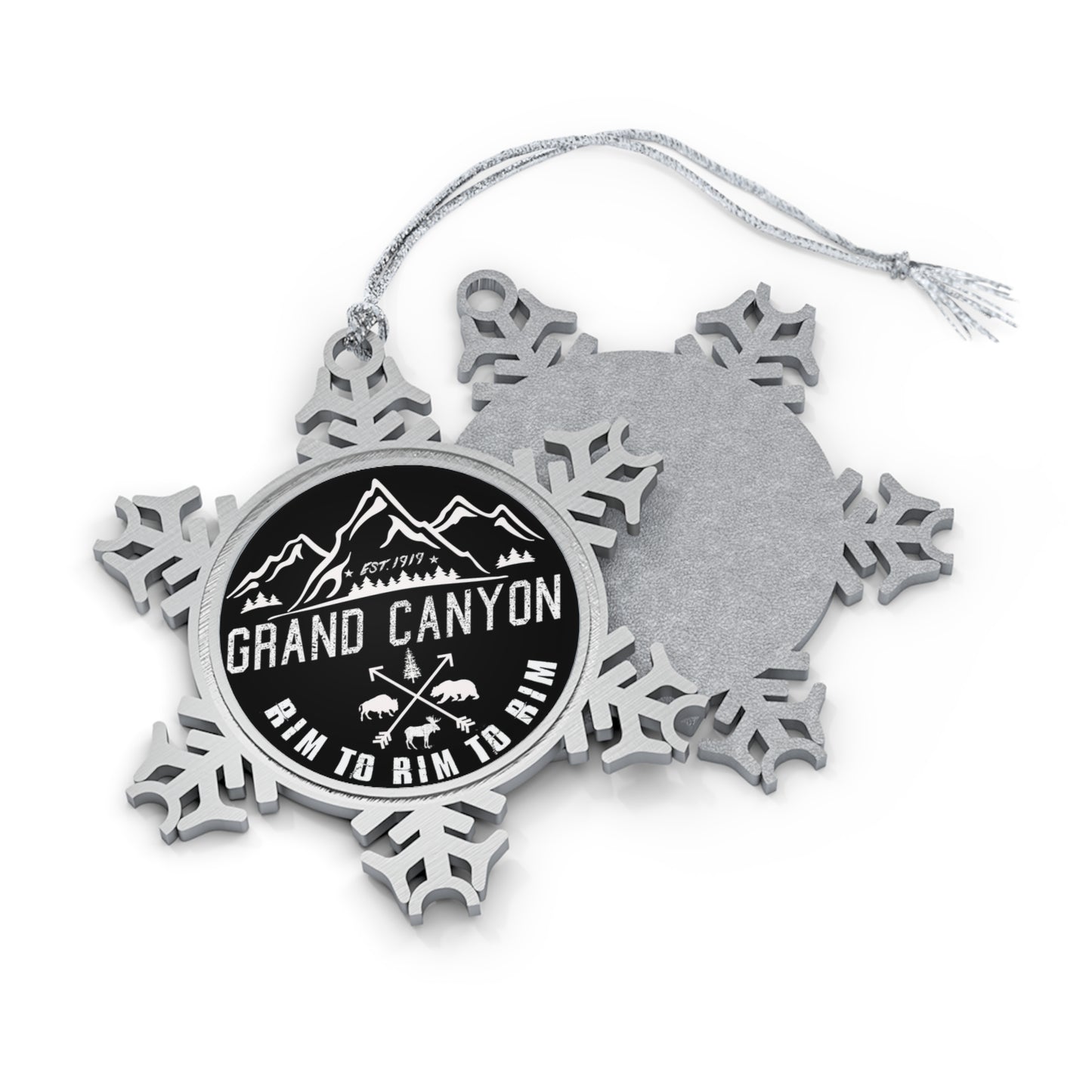 Grand Canyon National Park Pewter Snowflake Ornament, Holiday Decor, Gifts from Men to Family and Friends NP096ALL