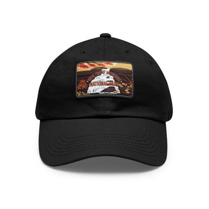 Grand Canyon Leather Patch Hat, Inspirational Mountain Travel Gifts for Dad, Birthday Gifts from Family and Friends HATNP015