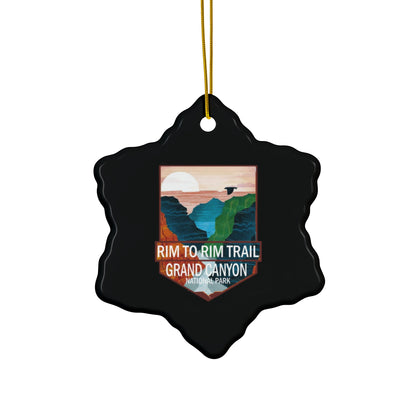 Grand Canyon Ornament, Rim To Rim Trail Hiking Ceramic Ornament - NP31ALL