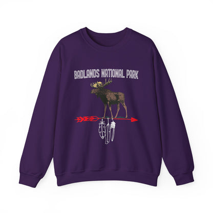 Badlands National Park NPS Arrow Camping Moose Reindeer Outdoor Sweatshirt - NP0347ALL