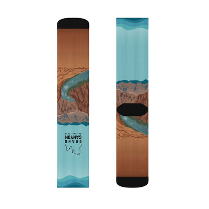 Grand Canyon Sublimation Socks, Inspirational National Park Gifts from Friends for Birthdays and Holidays SOCKNP005