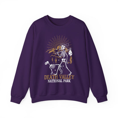 Death Valley National Park Skeleton Hiking Camping Adventure Mountains Sweatshirt - NPT070ALL