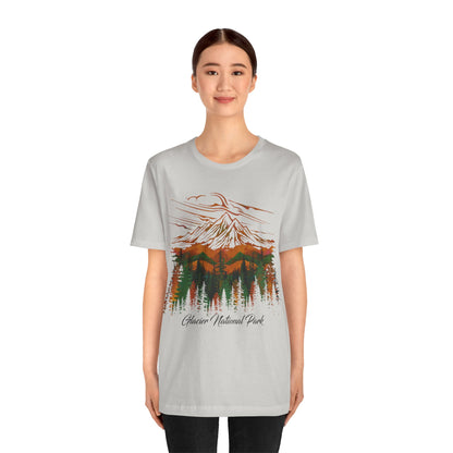 Glacier National Park Watercolor Hiking Camping Mountain Forest Pine tree Shirt - NPT179ALL