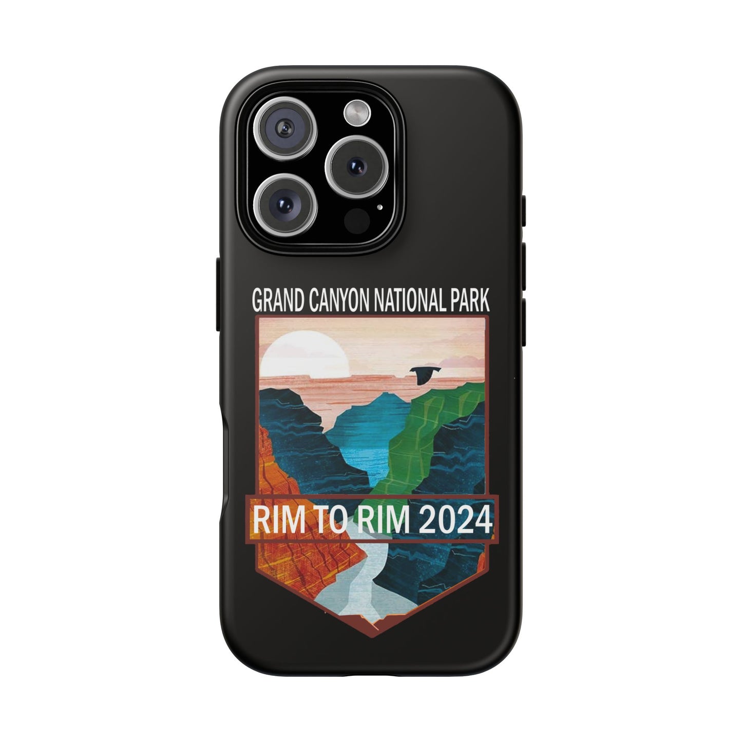 Rim To Rim 2024 Grand Canyon National Park Phone Case, Gifts for Hikers, Tough Case for iPhone 16 Pro, Pro Max, 16 Plus