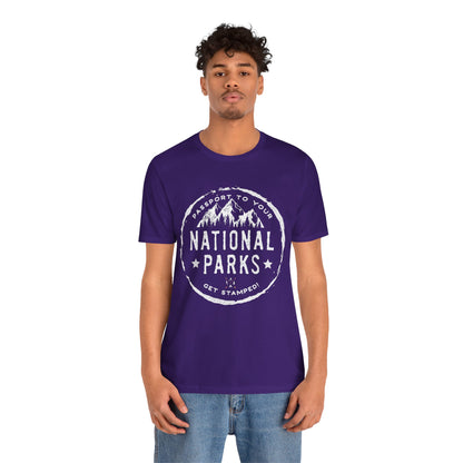 USA National Park Passport Stamp Camping Mountain shirt - NP040ALL