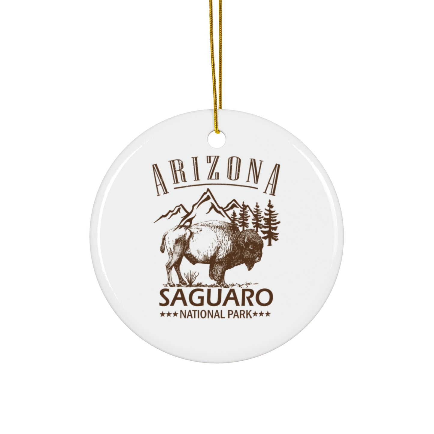 Arizona Saguaro National Park Ornament , US National Park Saguaro Hiking Ceramic Ornament - NP0113ALL