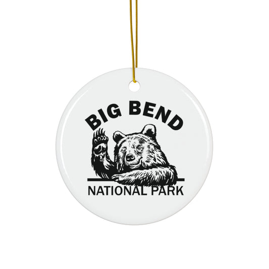 Big Bend Ornament, Big Bend National Park Bear Ceramic Ornament - NP0116ALL