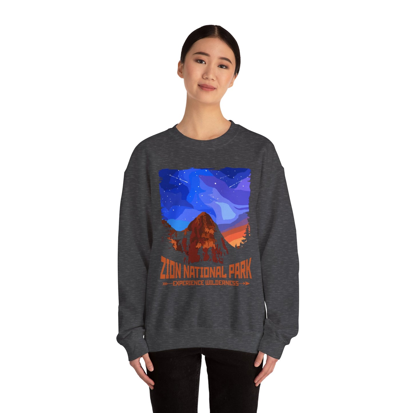 Vintage Zion National Park Souvenir Hiking Wilderess Hiking Sweatshirt - NP046ALL