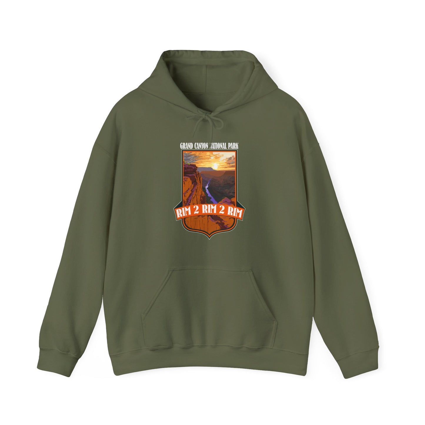 Rim To Rim To Rim Grand Canyon R2R2R Hiker Medal National Park Hiking Hoodie - NPT126ALL