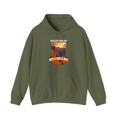 Rim To Rim To Rim Grand Canyon R2R2R Hiker Medal National Park Hiking Hoodie - NPT126ALL